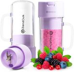 BlendQuik, Personal Portable Blender For Shakes & Smoothies, Leakproof & Stylish Portable Mason Jar Shaker, Rechargeable Mini Blender with 10-Blade Blending System 14oz, Purple