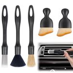 URAQT 5 PCS Car Detailing Brush Set, Car Brush Interior, Car Detailing Brushes Duster with Soft Bristles, Car Cleaning Brush Dust Removal Brushes Tool for Interior/Exterior Automotive Trim Wheel Rim