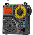 ZHIWHIS Shortwave Radio with Bluetooth and APP Control, AM FM VHF SW WB Portable Receiver, Super Bass/5 Types of Light Effects/6 EQ/Recording Rechargeable Stereo Emergency Radios Player ZWS-A320