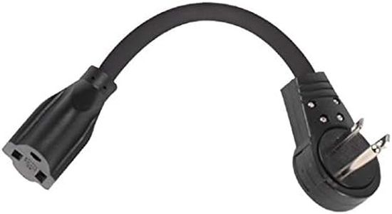 P-A000146N - 6" Extension Cord with Flat Rotating Plug - Black