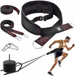 ATENTO Weight Lifting Belts for Pulling, Strength Training, Adjustable Closure, 2 Straps & 4 Hooks Included