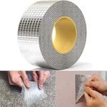 Duck Leakage Repair Waterproof Tape for Pipe Leakage Roof Water Leakage Solution Aluminium Foil Tape Waterproof Adhesive Tape Sealing Butyl Rubber Tape for Leakage (5CM*5M (Pack Of 4))