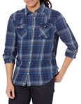 Buffalo David Bitton Men's Sabs Shirt, True Blue, Medium