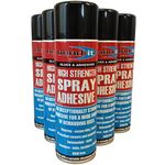 (6 Tins) 500ml Bond it spray Contact adhesive Super Strong carpet tiles underlay spray glue