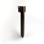 Pack of 10 Edge Bracket for Timber Railway Sleeper, Driveway or Pathway - 90 Degree Corner Brackets for Connecting Planters and Raised Border Edging - Brown (50cm or 20)
