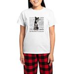 CafePress Border Collie Traits Pajamas Women's Novelty Cotton Pyjama Set, Comfortable PJ Sleepwear