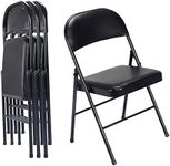 Karl home 4 Pack Black Folding Chai