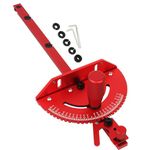JCFANTS Table Saw Miter Gauge with Aluminum Miter Bar, Standard Slot 3/4'' x 3/8'', 27 Angle Stops Miter Gauge, Works w/Table Saws, Router Table, Band Saw (Red)