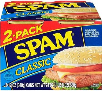 SPAM Classic Canned Meat, 12 Ounce (2 Pack), Fully Cooked Pork & Ham, 7g Protein Per Serving, 0g Trans Fat, Low Carb, Keto-Friendly, Gluten Free, Easy Open Can, Perfect for Sandwiches & Breakfast