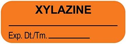 Anesthesia Label, Xylazine, 1-1/2" x 1/2"