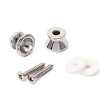 Alnicov Guitar Strap Buttons Pins Metal End, Strap Locks For Guitar Bass,Chrome