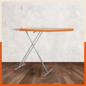 Bathla X-Pres Ace Prime Ironing Board/Stand | 2 Year Warranty | Foldable & Height Adjustable | Table with Iron Holder & Wire Manager (Silver & Grey)
