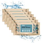 Terra Water Baby Wipes, India's First 100% Biodegradable Wipes, Soft Cleansing Baby Wipes, Premium Wipes, Chamomile Oil, Vitamin E, No Alcohol, Travel Pack, 420 Wipes (Pack of 6)