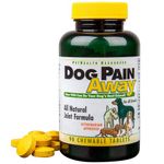 Dog Pain Away - Vet Approved Dog Pain Reliever (90 Count) – Fast Acting Pain Relief Supplement To Repair Connective Tissue and Help Alleviate Hip and Joint Pain – All Natural Chewable Tablets To Renew Your Dog’s Vitality