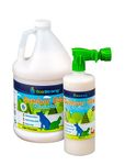 Eco Strong Outdoor Odor Eliminator Outside Dog Urine Enzyme Cleaner Powerful Pet, Cat, Animal Scent Deodorizer | Professional Strength for Yard, Turf, Kennels, Patios, Decks (160 oz Bundle w Sprayer)