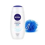 NIVEA Creme Soft Shower Cream, 250 ml with Free Loofah