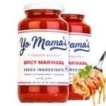 Keto SPICY Marinara Pasta Sauce by Yo Mama's Foods - Pack of (2) - No Sugar Added, Low Carb, Low Sodium, Gluten Free, Paleo Friendly, and Made with Whole, Non-GMO Tomatoes.