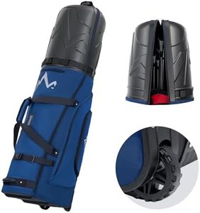 UNIHIMAL Golf Travel Bag for Airlines with Wheels, PC Hard Case Top Golf Club Travel Bag with 1680D Fabric, Shield Your Clubs with Lightweight Durability
