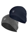 SETS AND REPS Dual Pack of Blue & Grey Head Caps for Men & Women | Comfortable Viscose Lycra Blend | Soft, Breathable, and Lightweight | Versatile Headwear for Sports, Travel & Everyday Use