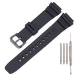 XBHSW Resin Strap Compatible with Casio AE-1300 AE-1200 F-108 W-216H AE-1000w SGW-300H AQ-S800W W-800H Men's Watch Band Sport Waterproof Silicone Replacement Bracelet