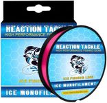 Reaction Tackle Ice Monofilament – Ice Fishing Mono Line, Tip-Up Line - Pink - 6LB / 1000yds