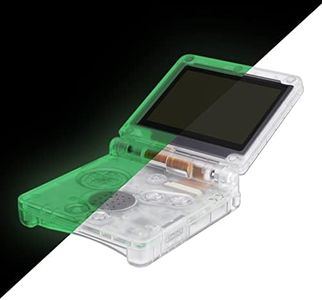 IPS Ready Upgraded eXtremeRate Glow in Dark - Green Custom Replacement Housing Shell for Gameboy Advance SP GBA SP – Compatible with Both IPS & Standard LCD – Console & Screen NOT Included