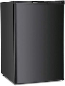 Antarctic Star Compact Chest Upright Freezer Single Door Reversible Stainless Steel Door, Compact Adjustable Removable Shelves for Home Office, 3.0 cu.Black