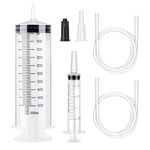 GSrenyu Large Syringe,500ml Large Capacity Plastic Syringe with 2pcs Tube and 20ml Syringe Reusable Liquid Syringe Without Needle for Measuring Liquid Pet Feeding and Plant Watering