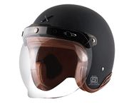 axor Retro Jet Leather Helmet (Dull Black, M)