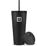 IRON °FLASK Tumbler with Lid and Straw 2.0-32 Oz, 2 Lids - Airtight Leak-Proof, Durable Stainless Steel Bottle - Double Walled, Hot & Cold Insulated Thermo Tumblers - Coffee & Water Travel Mug