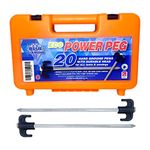 Blue Diamond POWER Pegs Hard Ground Tent & Awning Pegs x 20 With Plastic Storage Case