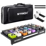 STRICH Guitar Pedal Board Extra Large Size, Aircraft Grade Aluminum 2.9lb Lightweight Pedalboard 25'' x 12.7'' Effect Pedals board with Carry Bag, STANDARD 25 (Angled)