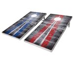 GoSports LED Rustic Design Cornhole Set, Regulation Size, 4' x 2'