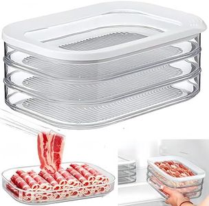 FeBohao Cold Meat Container for Fridge Deli Containers with Airtight Lids Stackable Cheese Food Storage Box