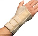 Thermoskin Wrist Brace, Hand Brace, Carpal Tunnel Brace with Dorsal Stay, Beige, Right, Small