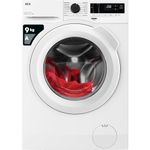 AEG 5000 Series Freestanding Washing Machine LFX50942B, Front Loading Full Size, 9kg, 1400 rpm, AntiAllergy Program, Quick Wash, TimeSave to Adjust Washing Cycles, Class A, White