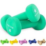 Yes4All 5 lbs Dumbbells Neoprene with Non Slip Grip – Great for Total Body Workout – Total Weight: 10 lbs (Set of 2)