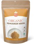 SPICY ORGANIC Fenugreek Seeds - Freshly Packed Methi Seeds - Best Use for Hair & Cooking - 100% Pure USDA Organic - 4 OZ