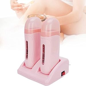 Retiro Del Pelo De La Depilación Roll On, Depilatorios Calentador Calentadores De Cera, Cera Doble De Retiro Profesional Del Pelo De La Máquina De La Cera Sin Dolor, Rosa, Palos De La Cara(220 V, De
