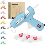 ROMECH 20W Mini Hot Glue Gun with 30 Glue Sticks Set, Fast Preheating Hot Glue Gun Kit Heavy Duty Gluegun for Craft, DIY, Repairs (Cyan)