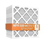 Anycore 12x12x1 Home Filter AC Furnace Air Filter, 6 Pack MERV 8 Pleated Filter (exact dimensions 11.61x11.61x0.79 inch)