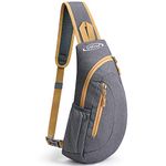 G4Free Chest Bag Shoulder Pockets Women Men Kids, Grey Yellow, S, Practices