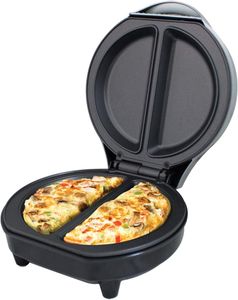 Dual Electric Omelette Maker – Non-Stick Plates, Cool Touch Handle, Ready Light