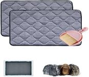 CNRCUOCKI 2 Pack Midwest Fleece Guinea Pig Cage Liners, Washable 47x24 Inch Thick Soft Guinea Pig Bedding, Small Pet Accessories for Cage