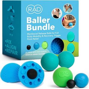 RAD Baller Bundle – Myofascial Release Balls for Full Body Mobility & Recovery, Trigger Point Relief – Includes Rounds (Set of 3), Recovery Rounds (Set of 2), and Neuro Ball Foot Roller