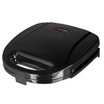 STATUS Rockford 2 Slice Sandwich Toaster | Non-Stick Sandwich Maker | 750W Black | ROCKFORDST1PKB4