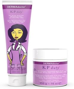 DERMAdoctor KP Bump Eraser Body Scrub and Lotion Kit Dermatologist Formulated Exfoliant | Keratosis Pilaris Treatment For Dry And Bumby Skin 10% AHAs + PHAs