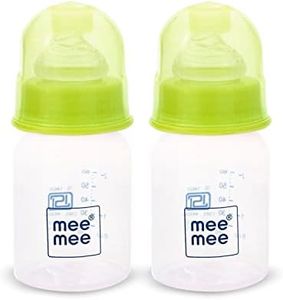 Mee Mee 60ml Easy Flo Premium Baby Feeding Bottle (Green, Pack of 2)