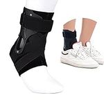 Chlffua Ankle Support Brace with Side Stabilizers and Cross Auxiliary Fixing Belt Strength Protection for Sports Injury Recovery Sprain, Arthritis, Strain, Fatigue, Foot Pain Relief 1 Piece (M)