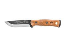 Tops Knives BROS01 B.O.B. (Brothers of Bushcraft) Hunter Fixed Blade Knife with Brown Canvas Micarta Handles